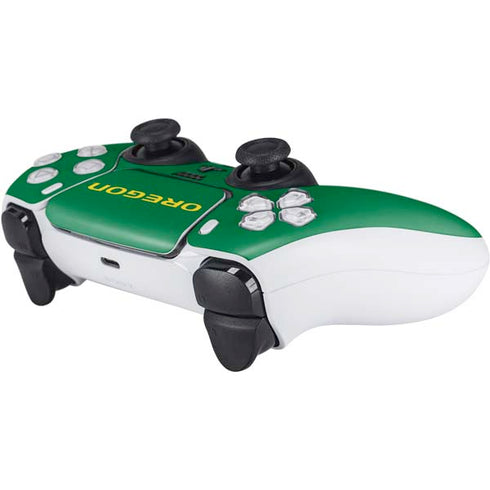 University of Oregon Yellow O on Green PS5 Controller Skin